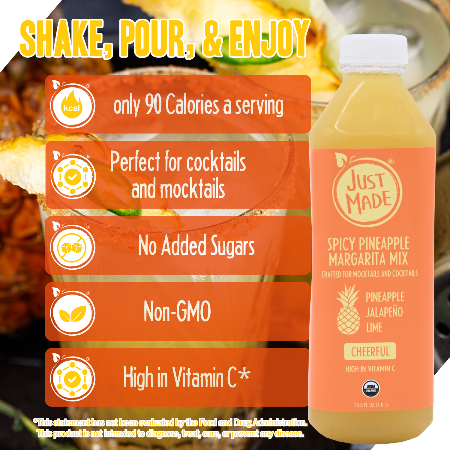 Spicy Pineapple Margarita Mix  |  6 CT